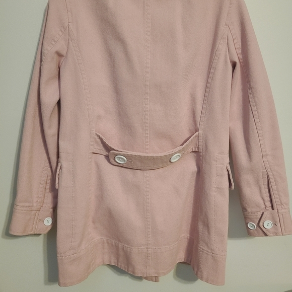 J. Crew | Women's Pink Double Breast Heavyweight Cotton Twill Jacket (Size 00) - Picture 14 of 16